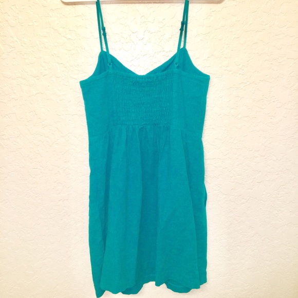COPY - UO Cope Linen Dress in Teal - Picture 3 of 4
